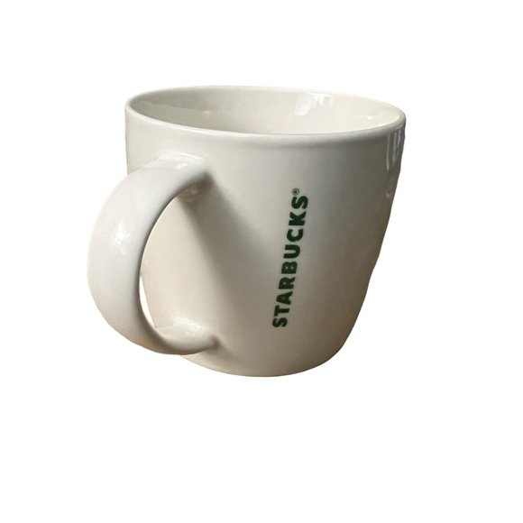Starbucks 14oz Classic Coffee Mug White with Green Logo‎ - Picture 3 of 4